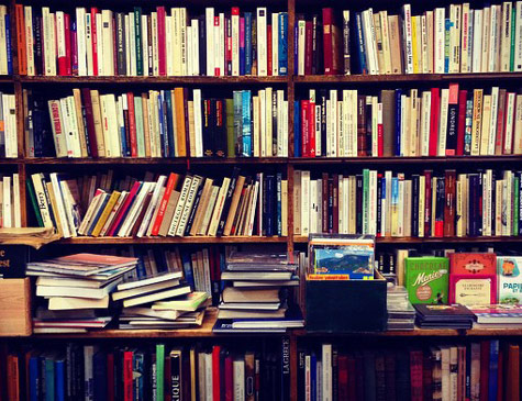 Book store shelves